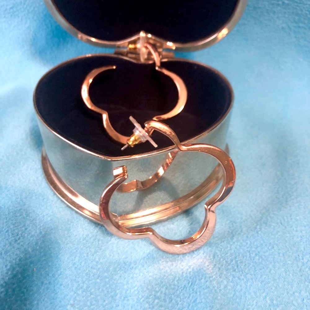 Rose gold colored Hoop Earrings